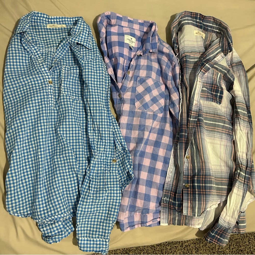 Hollister & American Eagle Flannels